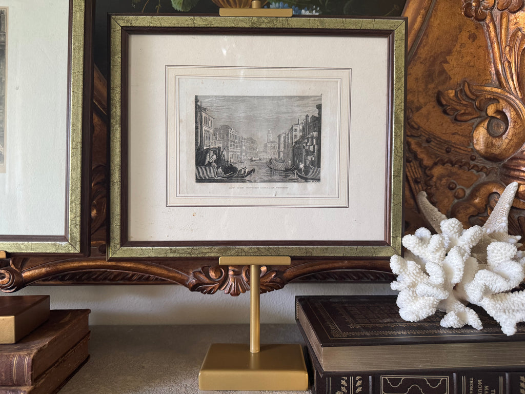 Set of Three Antique Italian Steel Engravings | Venice & Padua