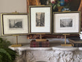 Set of Three Antique Italian Steel Engravings | Venice & Padua