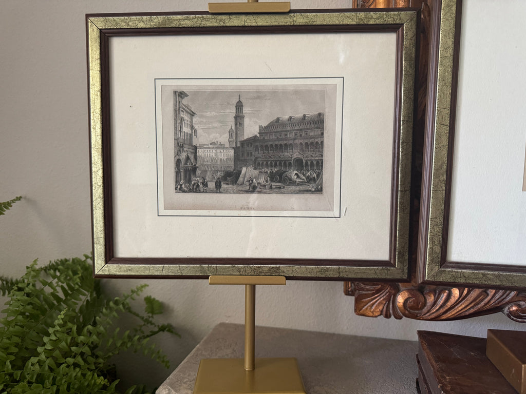 Set of Three Antique Italian Steel Engravings | Venice & Padua