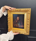 Signed Antique European Oil on Board — After Eduard von Grützner