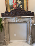 Antique Carved Wood Architectural Pediment